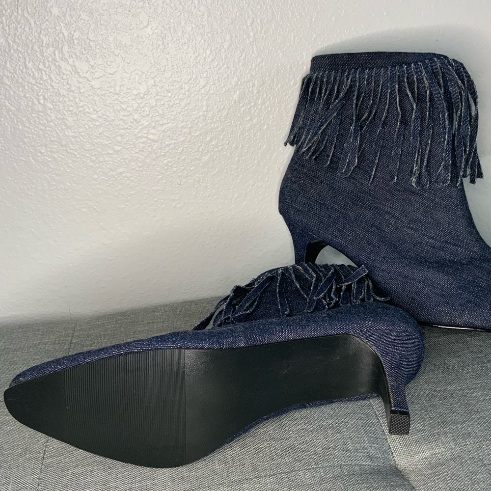 Denim Stool Heels - Picture 9 of 9